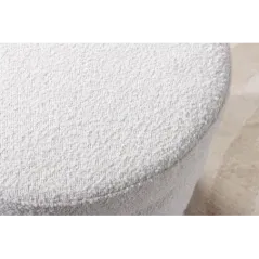Invicta Ławka do siedzenia VOQUE kremowo-białe bouclé 115cm / 43387