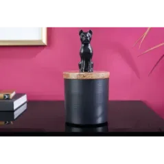 Invicta rzeźbiarska PANTHER czarne żelazo drewno mango naturalne 20cm / 43949