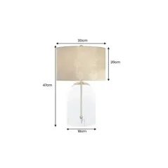 Invicta Lampa stołowa CLASSICO klosz biało złoty 50cm / 46013