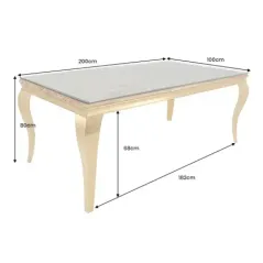 Invicta Stół do jadalni MODERN BAROCK BARRACUDA 200cm / 44362