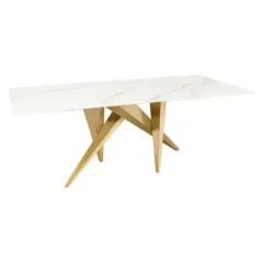 Invicta Stół do jadalni ART LIVING ceramiczny optyka białego marmuru 200cm / 462023