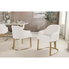 Invicta Krzesło EXTRAVAGANCIA jasnobeżowe z podłokietnikami 60cm / 46201