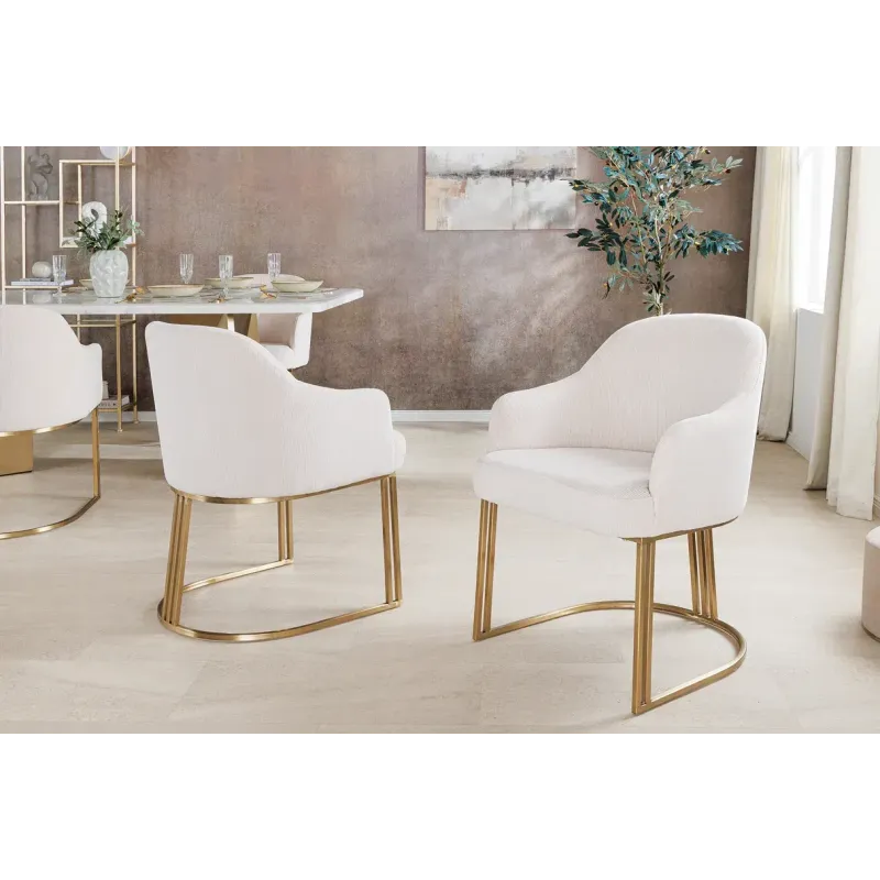 Invicta Krzesło EXTRAVAGANCIA jasnobeżowe z podłokietnikami 60cm / 46201