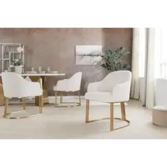 Invicta Krzesło EXTRAVAGANCIA jasnobeżowe z podłokietnikami 60cm / 46201
