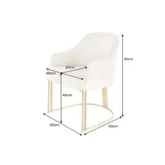 Invicta Krzesło EXTRAVAGANCIA jasnobeżowe z podłokietnikami 60cm / 46201