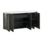 Invicta Komoda REFLECTION efekt 3D antracyt z blatem w optyce marmuru 150cm / 46501 Invicta Komoda REFLECTION efekt 3D antracyt z blatem w optyce marmuru 150cm / 46501