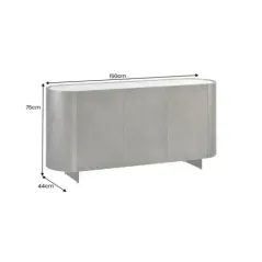 Invicta Komoda REFLECTION efekt 3D brąz z blatem w optyce marmuru 150cm / 46502