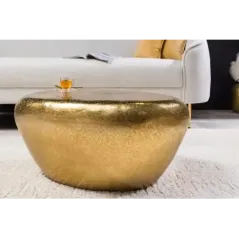 Invicta Stolik kawowy STONE złoty 75cm / 44852