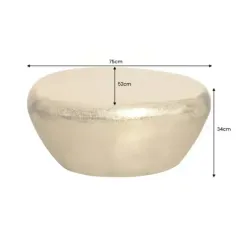 Invicta Stolik kawowy STONE złoty 75cm / 44852