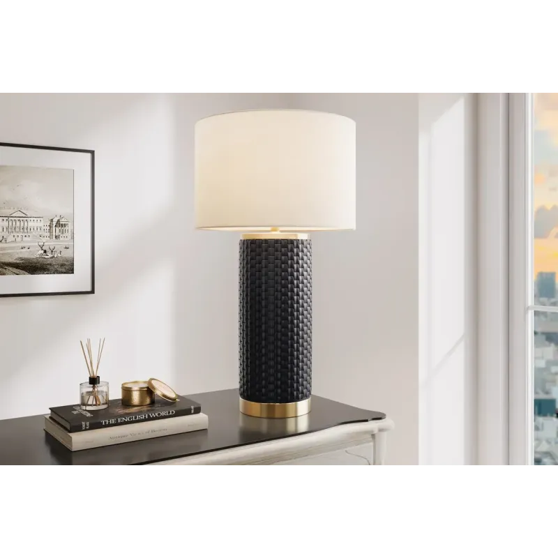 Invicta Lampa stołowa ELEGANCIA ceramiczna czarna 70cm / 46010