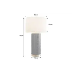 Invicta Lampa stołowa ELEGANCIA ceramiczna czarna 70cm / 46010