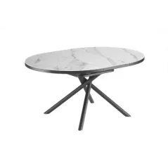 Invicta Stół ceramiczny MIKADO optyka białego marmuru 120 - 160cm / 46503