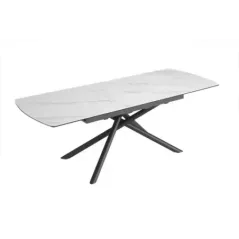 Invicta Stół ceramiczny MIKADO otyka białego marmuru 180 - 230cm / 46495
