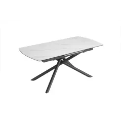 Invicta Stół ceramiczny MIKADO otyka białego marmuru 180 - 230cm / 46495