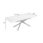 Invicta Stół ceramiczny MIKADO otyka białego marmuru 180 - 230cm / 46495 Invicta Stół ceramiczny MIKADO otyka białego marmuru 180 - 230cm / 46495