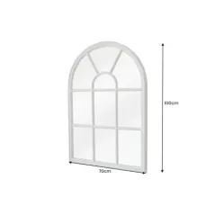 Invicta Lustro ścienne CASTILLO 100cm białe drewno   / 43872