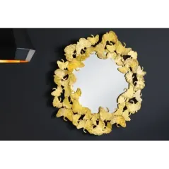 Invicta Lustro ścienne LIŚCIE GINKGO złote 70cm / 42779