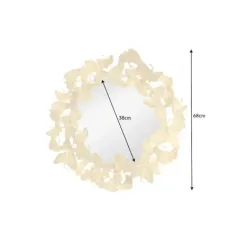Invicta Lustro ścienne LIŚCIE GINKGO złote 70cm / 42779