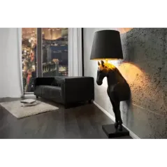 Invicta Lampa stołowa BLACK BEAUTY rzeźba konia 130cm / 6530082