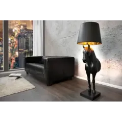 Invicta Lampa stołowa BLACK BEAUTY rzeźba konia 130cm / 6530082