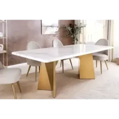 Invicta Stół do jadalni EXTRAVAGANCIA optyka białego marmuru 200cm / 45929