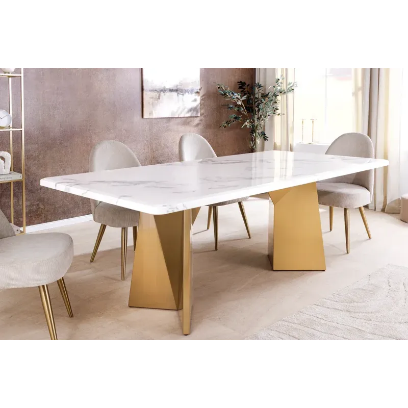 Invicta Stół do jadalni EXTRAVAGANCIA optyka białego marmuru 200cm / 45929 Invicta Stół do jadalni EXTRAVAGANCIA optyka białego marmuru 200cm / 45929