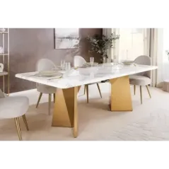 Invicta Stół do jadalni EXTRAVAGANCIA optyka białego marmuru 200cm / 45929