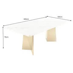 Invicta Stół do jadalni EXTRAVAGANCIA optyka białego marmuru 200cm / 45929