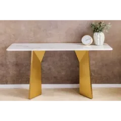 Invicta Konsola EXTRAVAGANCIA optyka białego marmuru 140cm / 45936
