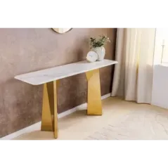 Invicta Konsola EXTRAVAGANCIA optyka białego marmuru 140cm / 45936