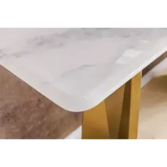 Invicta Konsola EXTRAVAGANCIA optyka białego marmuru 140cm / 45936