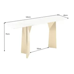 Invicta Konsola EXTRAVAGANCIA optyka białego marmuru 140cm / 45936