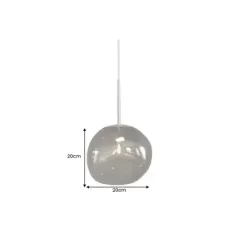 Invicta Lampa wisząca LIQUID DIAMOND 20cm szkło dymione / 46016