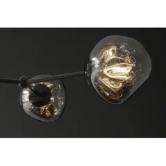 Invicta Lampa wisząca LIQUID DIAMOND 5 szklanych kloszy w kolorze szarym / 46021