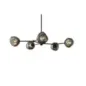 Invicta Lampa wisząca LIQUID DIAMOND 5 szklanych kloszy w kolorze szarym / 46021