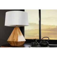 Invicta Lampa stołowa DIAMOND drewno tekowe 60cm / 43848