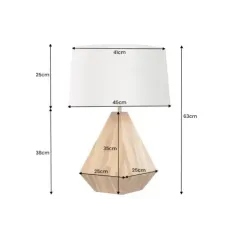 Invicta Lampa stołowa DIAMOND drewno tekowe 60cm / 43848