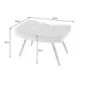 Invicta Stołek SCANDINAVIA aksamitny szary 40cm / 44026