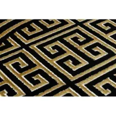 Dywan Grecki wzór Versace czarny / złoty Ø 150cm