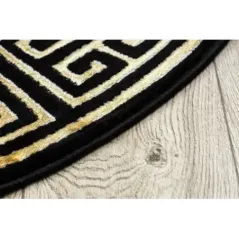 Dywan Grecki wzór Versace czarny / złoty Ø 150cm