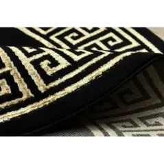 Dywan Grecki wzór Versace czarny / złoty Ø 150cm