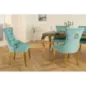 Invicta Krzesło CASTLE z uchwytem aksamitny błękit 57cm / 45844