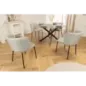 Invicta Krzesło LYON niebieska krata bouclé 54cm / 44959