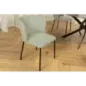 Invicta Krzesło LYON niebieska krata bouclé 54cm / 44958