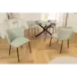 Invicta Krzesło LYON niebieska krata bouclé 54cm / 44958
