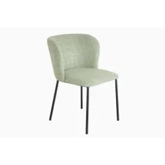 IInvicta Krzesło LYON niebieska krata bouclé 54cm / 44958