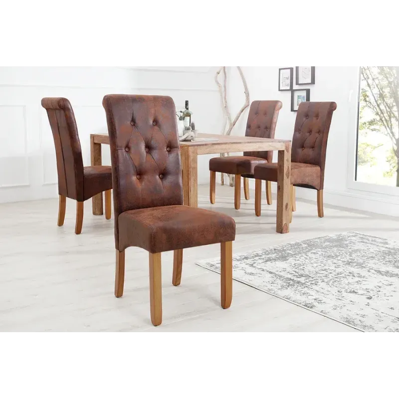 Invicta Krzesło CASA z rolką pod szyję z mikrofibry, whisky 45cm / 37292