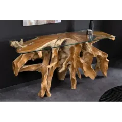 Invicta Konsola ROOT Stojak z drewna tekowego bez szklanej płyty 150cm / 44121