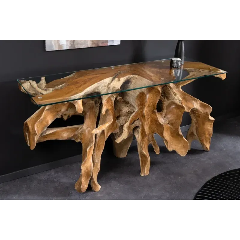 Invicta Konsola ROOT Stojak z drewna tekowego bez szklanej płyty 150cm / 44121
