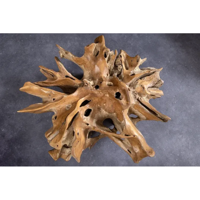 Invicta Stół kawowy ROOT Stojak z drewna tekowego bez szklanej płyty 100cm / 44120